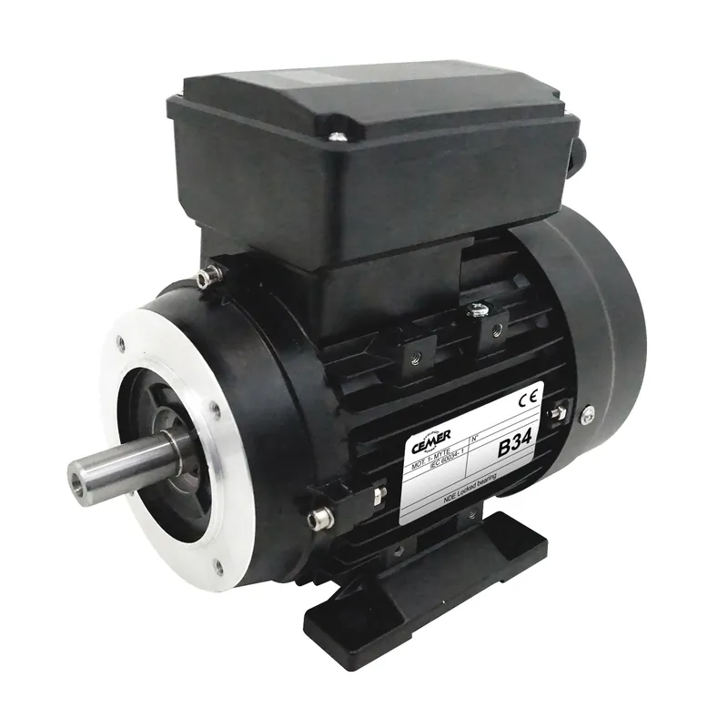 Expédié Aujourd'hui Moteur électrique Monophasé 220V 0,18 kW 3000 tr/min Condensateur Permanent - MY6312B34 Bride B34 - Bobinage cuivre