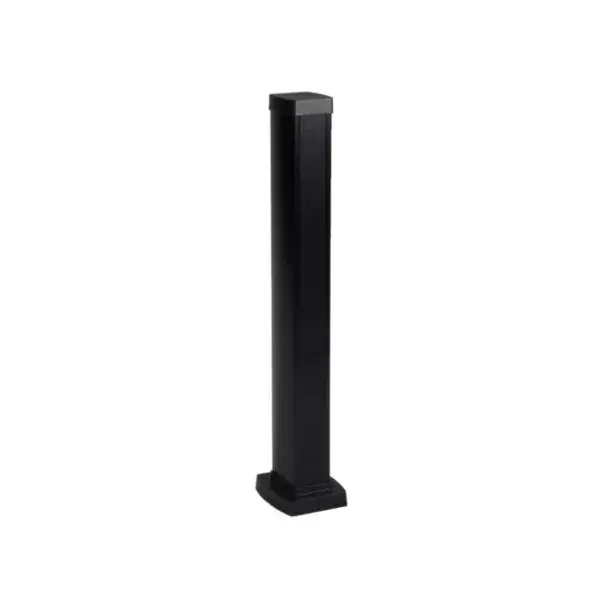 Réduction Colonnette à clippage direct 1 compartiment 2 faces hauteur 0,68m couvercle PVC et corps en alu - noir RAL9017