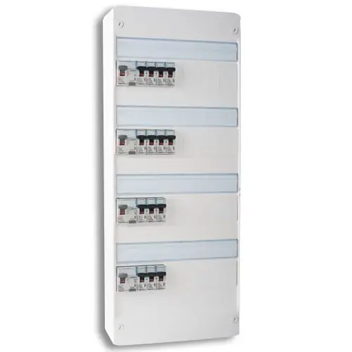 Prix Bas Tableau électrique pré-équipé 4 rangées 4ID 40A 14 disjoncteurs assemblé par 123elec avec composants LEGRAND