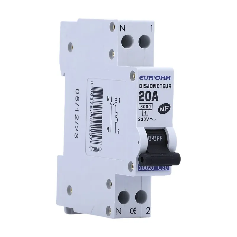 Nouvelle Collection EUROHM Disjoncteur 20A Ph+N courbe C 3kA 230V - 20020