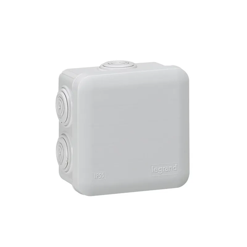 Paiement Sécurisé Legrand - Boîte de dérivation carrée 80x80x45mm - fermeture par enclipsage - gris - Réf 094517